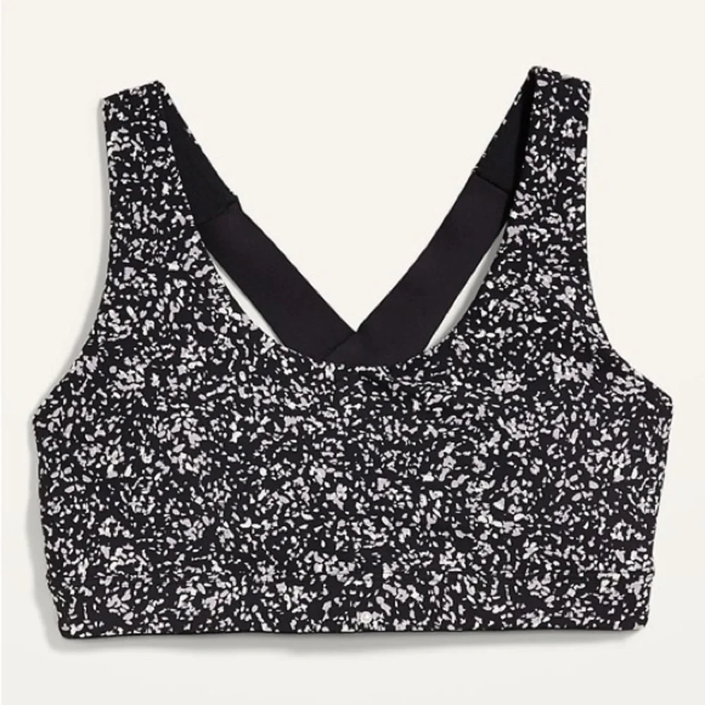 Old Navy Medium Support PowerSoft Cross-Back Cutout Sports Bra for Women XL